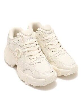 PUMA Pulsar Wedge PEARL IVORY Sneaker 402239 01 Women's Shoe Size 9.5